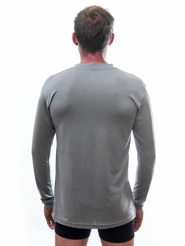 MERINO SENSOR ACTIVE PT COMPASS - pánské triko, dlouhý rukáv, šedá