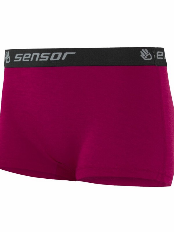 MERINO SENSOR ACTIVE - dámské kalhotky s nohavičkou, lilla