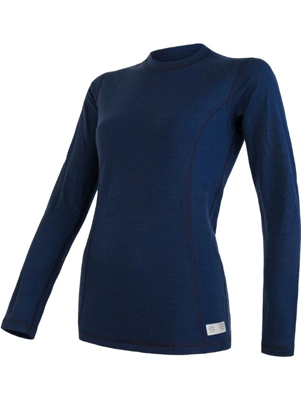 MERINO SENSOR DF - dámské tričko, dlouhý rukáv, deep blue