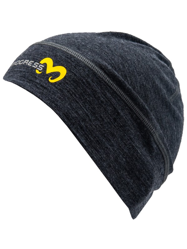 BEANIE, uni merino čepice, šedý melír