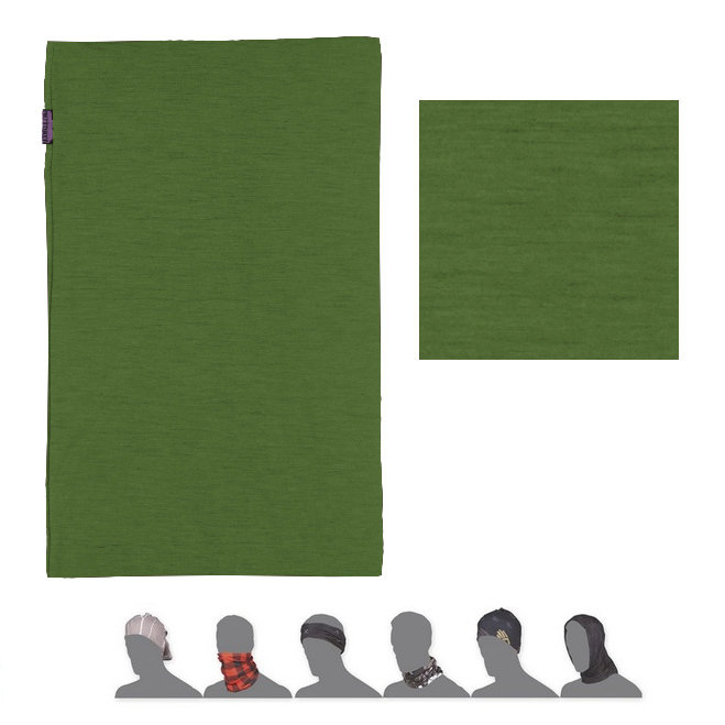 MERINO ACTIVE SENSOR TUBE, šátek multifunkční, safari green