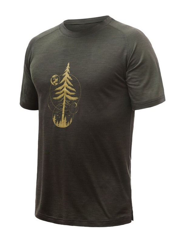 MERINO AIR NEW SENSOR PT EARTH - pánské tričko s krátkým rukávem, olive green