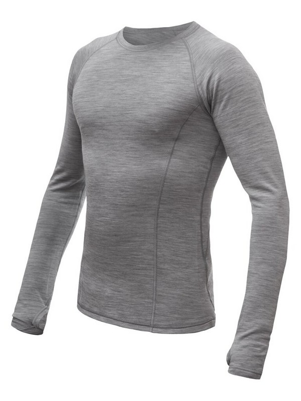 MERINO SENSOR BOLD M1 - pánské tričko s dlouhým rukávem, cool gray