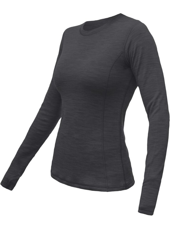 MERINO SENSOR BOLD W1 - dámské tričko s dlouhým rukávem, antracite/gray
