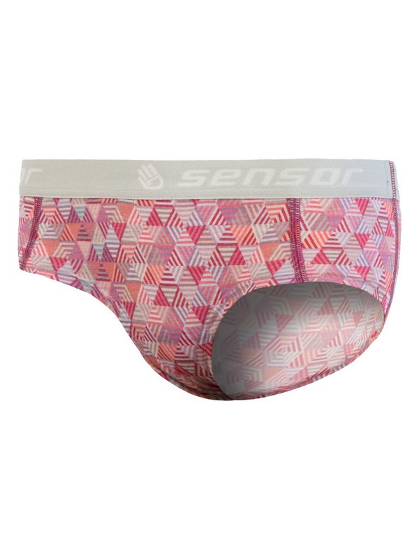 MERINO IMPRESS SENSOR - dámské kalhotky, LILLA/PATERN