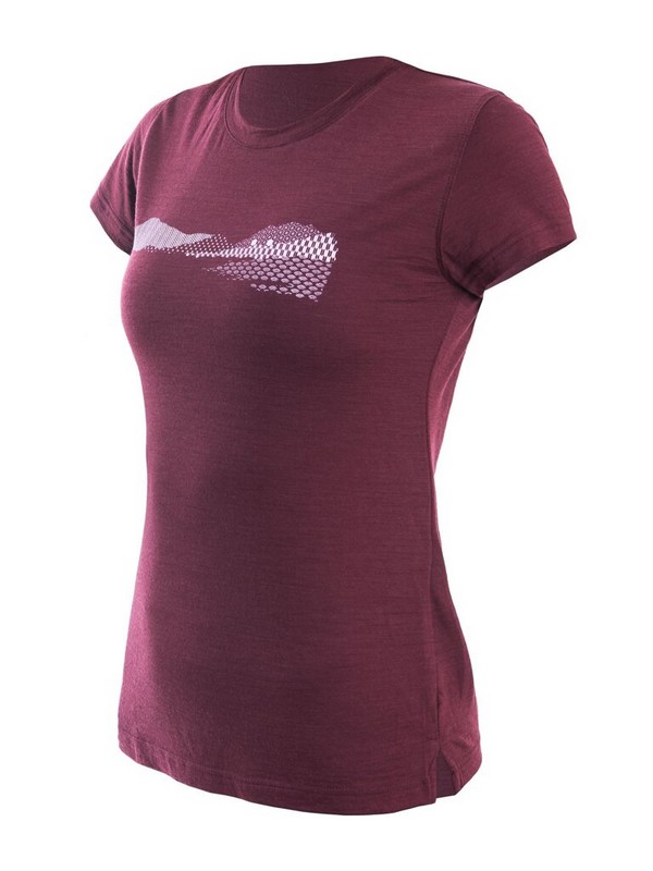 MERINO AIR NEW SENSOR PT HILLS - dámské tričko s krátkým rukávem, port red