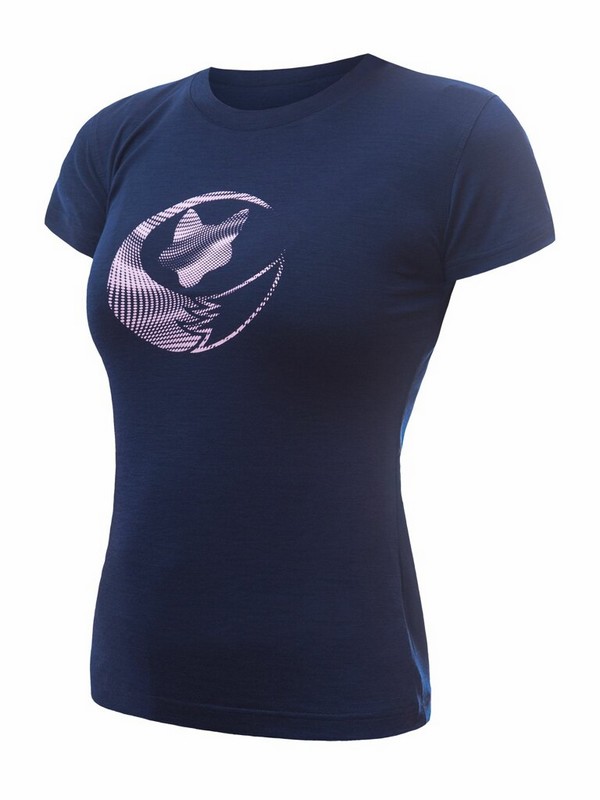 MERINO SENSOR ACTIVE PT FOX - dámské tričko, krátký rukáv, deep blue