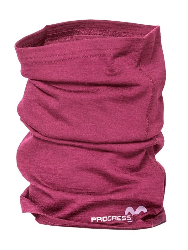 TUBE, uni merino tubulární nákrčník, vínový melír