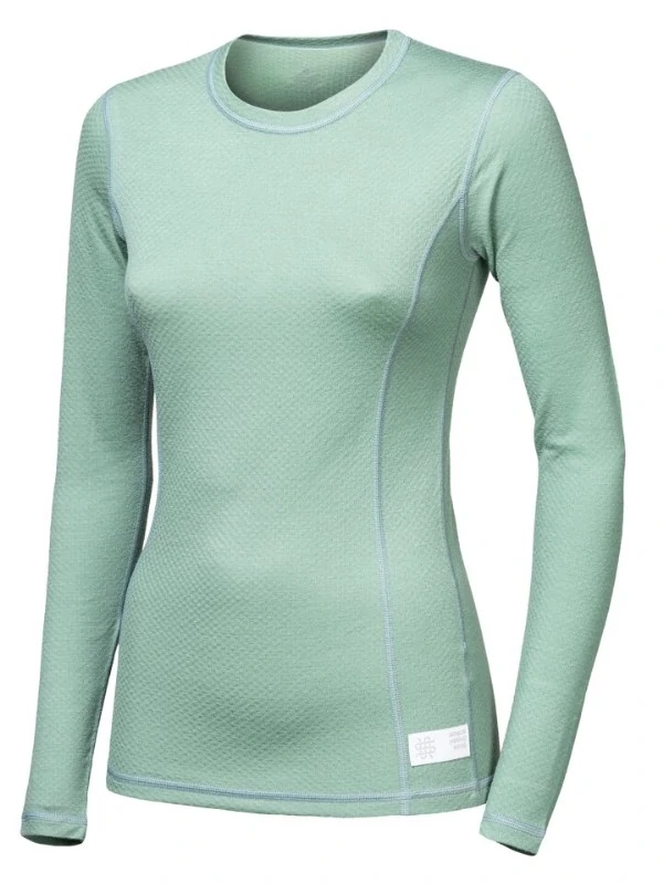 MERINO SENSOR DF - dámské tričko, dlouhý rukáv, basil green