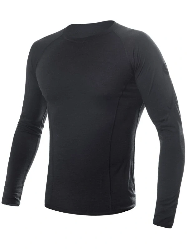 MERINO AIR SENSOR - pánské tričko s dlouhým rukávem, černá