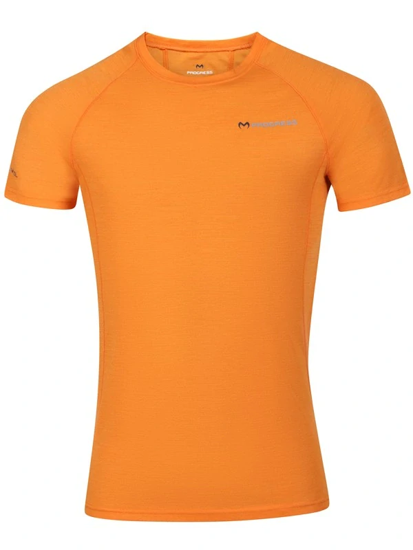 ARI 125 pánské merino triko, krátký rukáv, oranžová