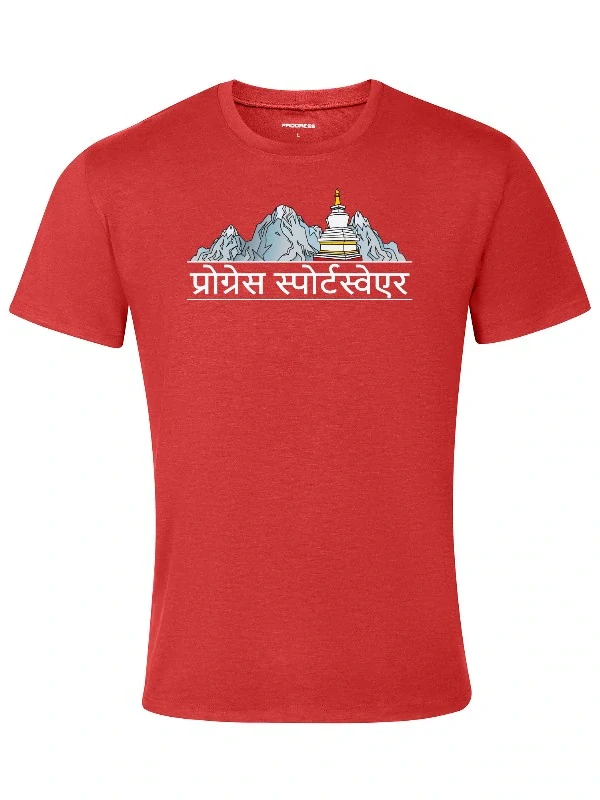 AROMATIC NEPAL pánské outdorové tričko ze špičkové viskózy Cocarber® s krátkým rukávem, terakota