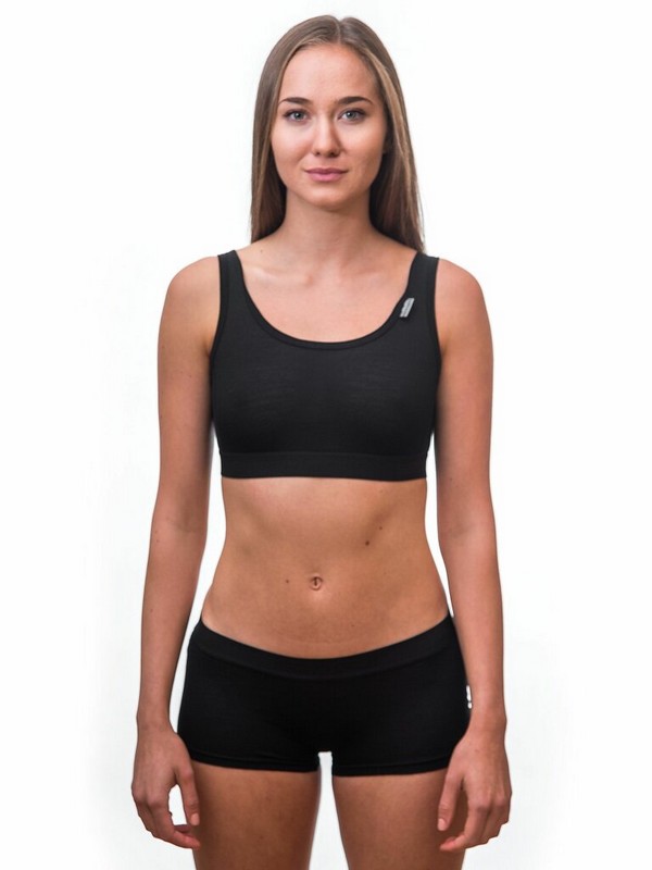 MERINO SENSOR ACTIVE - dámské kalhotky s nohavičkou, černá