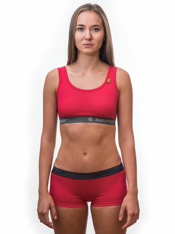 MERINO SENSOR ACTIVE - dámské kalhotky s nohavičkou, magenta