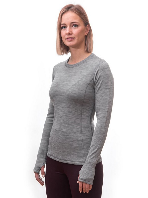 MERINO SENSOR BOLD W1 - dámské tričko s dlouhým rukávem, cool gray