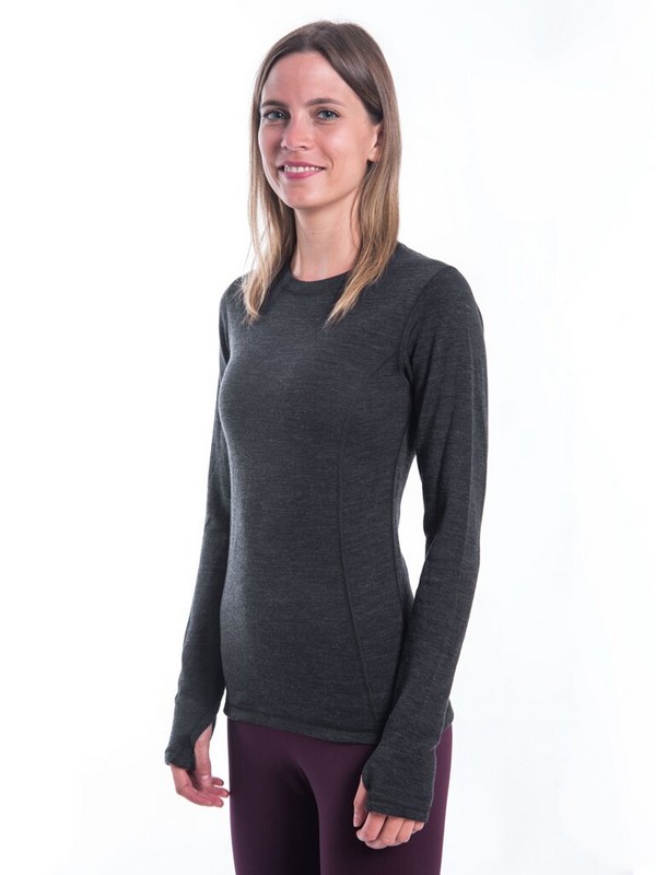 MERINO SENSOR BOLD W1 - dámské tričko s dlouhým rukávem, antracite/gray
