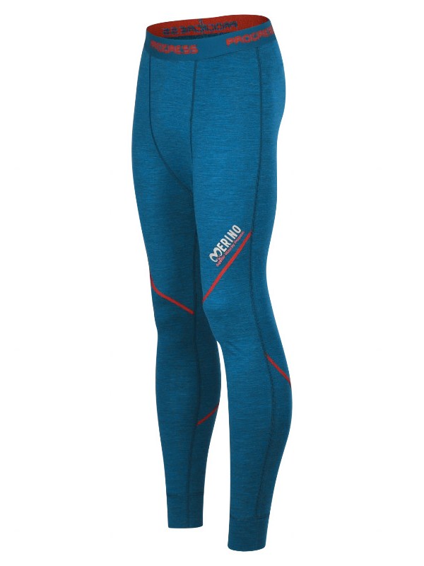 JEFF MERINO pánské merino spodky, petrol melír