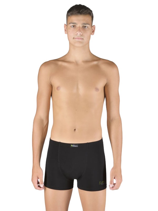 MARTEI pánské bambusové boxerky s kratší nohavičkou, černá