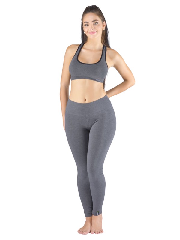 ECO FITNESS W, bambusové sportovní legíny, dlouhé, šedá