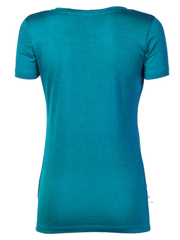 ORIGINAL WOMEN MERINO dámské merino tričko s krátkhým rukávem, zelený melír