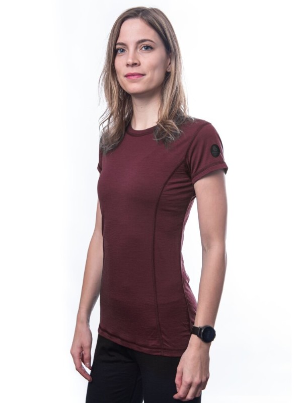MERINO AIR NEW SENSOR - dámské tričko s krátkým rukávem, port red