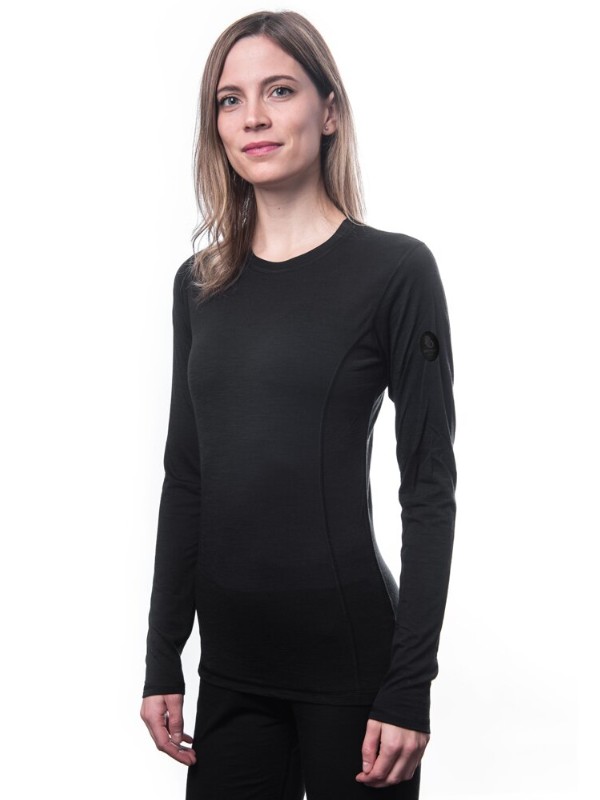 MERINO AIR NEW SENSOR - dámské tričko s dlouhým rukávem, černá