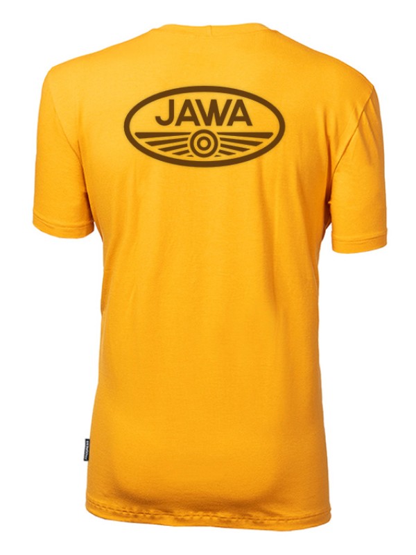 JAWA FAN pánské tričko z bambusových vláken s krátkým rukávem, trophy žlutá