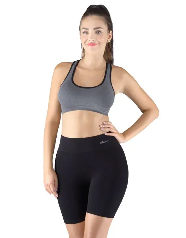 DIANA dámské bezešvé bambusové boxerky, prodloužené, černá