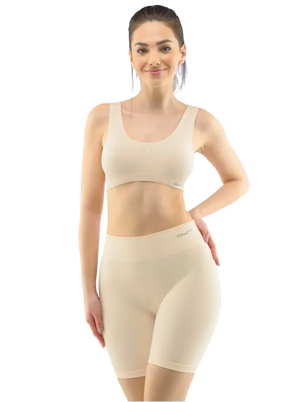MONIQUE dámské bezešvé bambusové boxerky vyšší, tělová