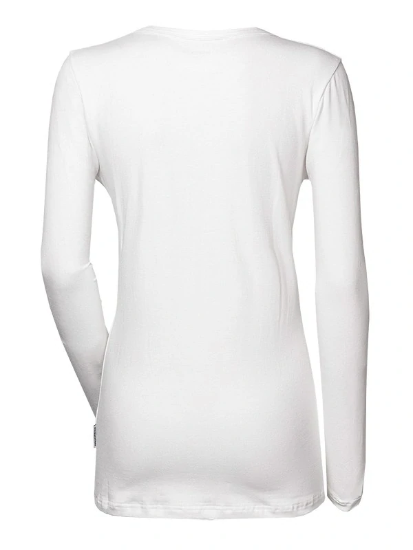 ORIGINAL W dámské bambusové tričko s dlouhým rukávem, bílá