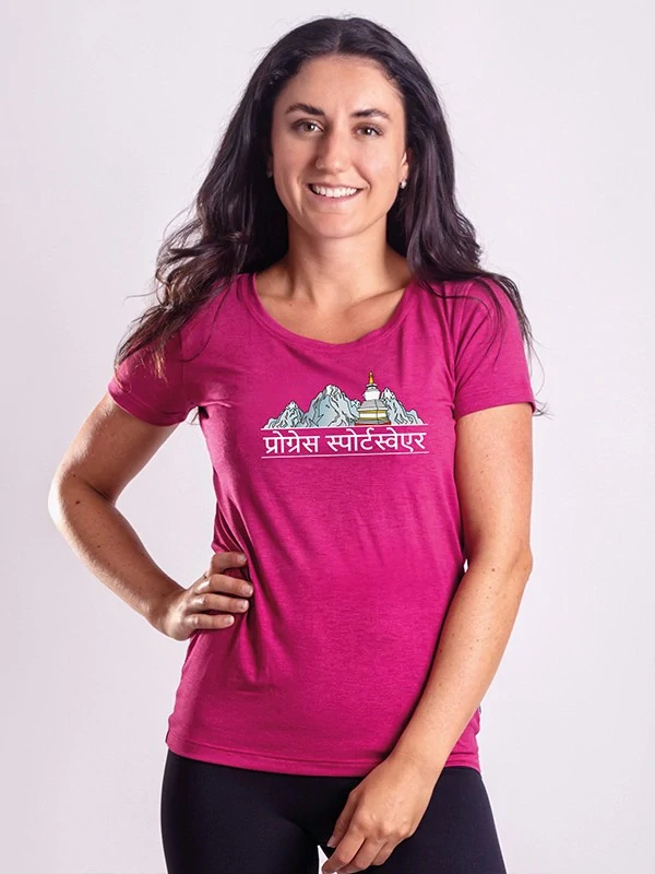 AROMA NEPAL dámské funkční tričko ze špičkové viskózy Cocarber® s krátkým rukávem, fuchsie