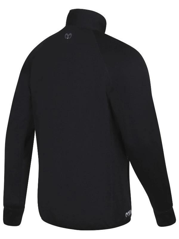 LARS pánská merino mikina, celozip, černá