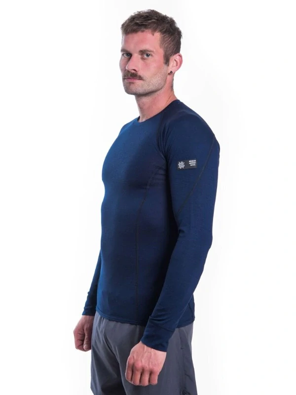 MERINO SENSOR ACTIVE - pánské triko, dlouhý rukáv, deep blue