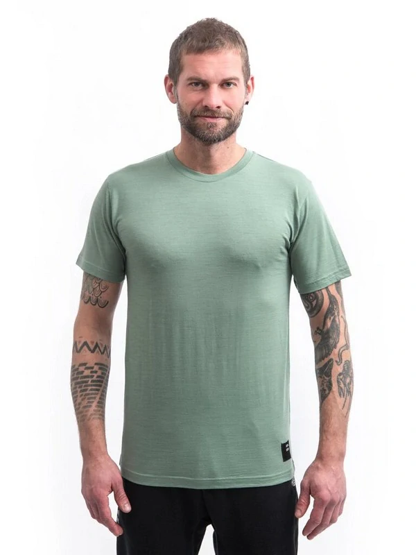 MERINO SENSOR CORDURA - pánské triko, krátký rukáv, basil green