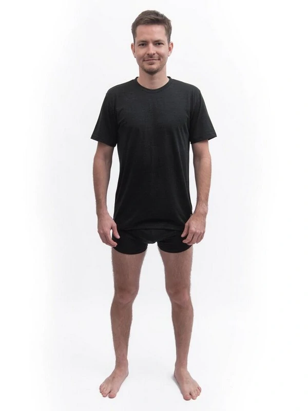 MERINO SENSOR CORDURA - pánské triko, krátký rukáv, černá
