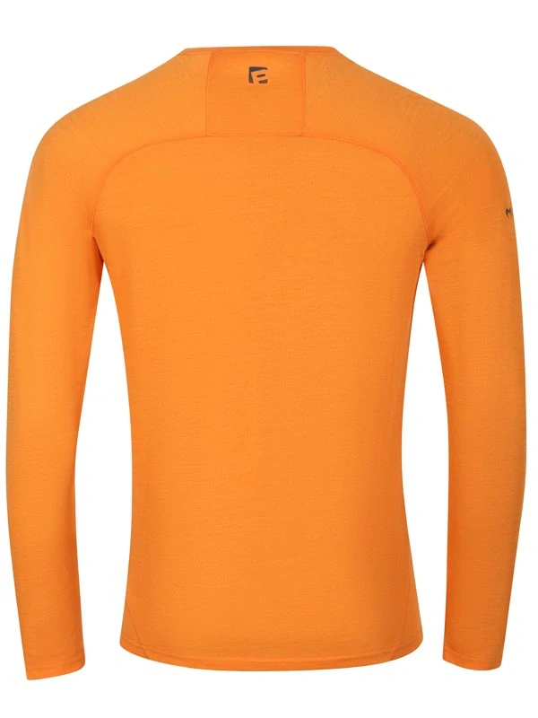 EINAR 125 pánské merino triko, dlouhý rukáv, oranžová