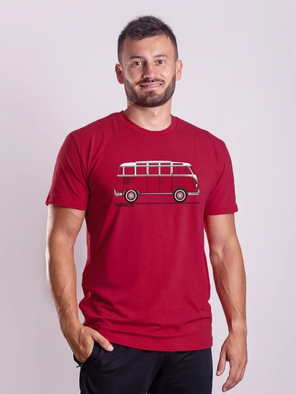 BARBAR "BULLI" tričko z bambusových vláken s krátkým rukávem, višňová