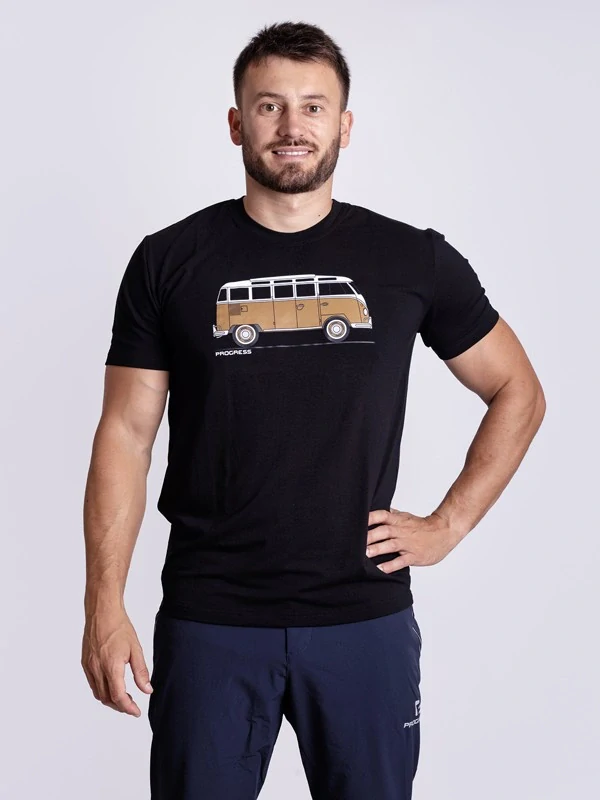 BARBAR "BULLI" tričko z bambusových vláken s krátkým rukávem, černá