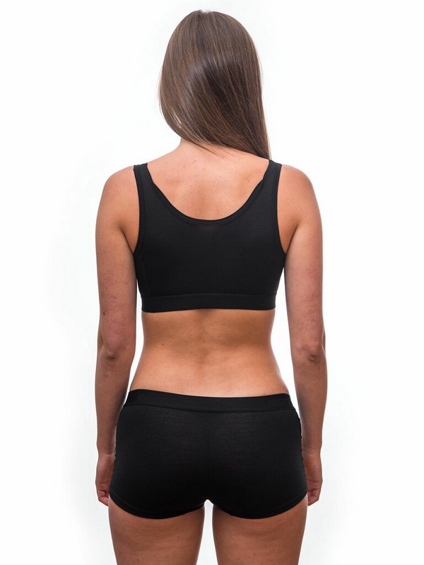 MERINO SENSOR ACTIVE - dámské kalhotky s nohavičkou, černá