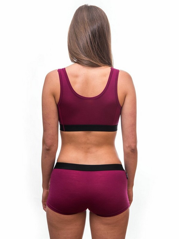 MERINO SENSOR ACTIVE - dámské kalhotky s nohavičkou, lilla