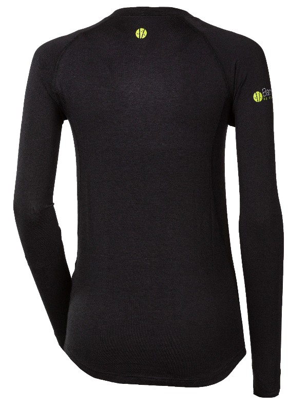 CELLICA dámské bambusové tričko s dlouhým rukávem, černá