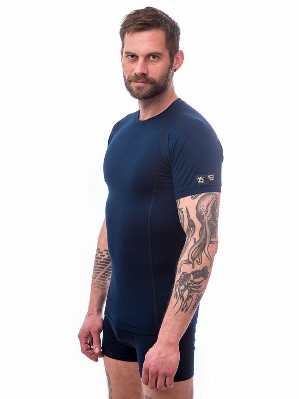 MERINO ACTIVE SENSOR - pánské triko, krátký rukáv, deep blue