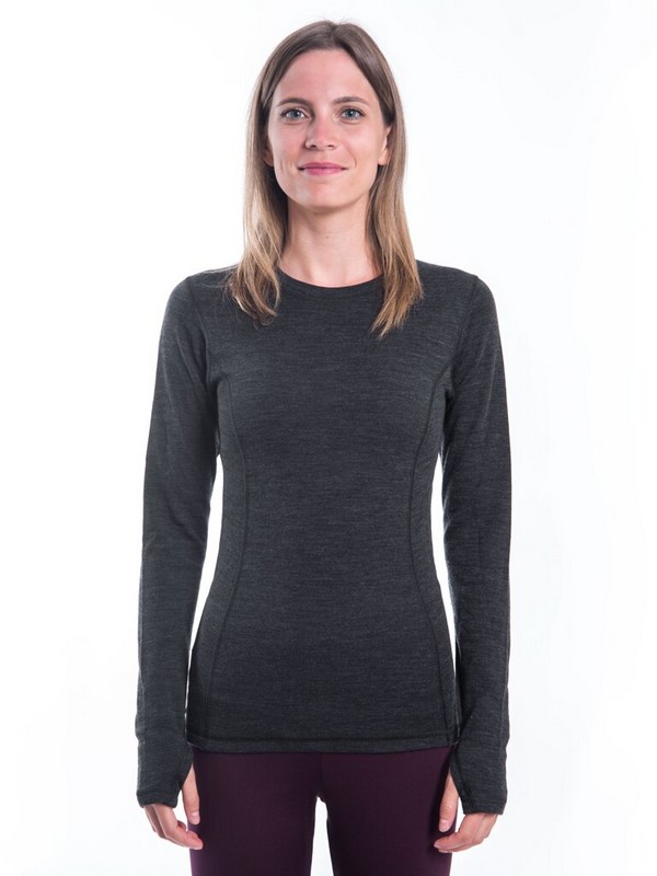 MERINO SENSOR BOLD W1 - dámské tričko s dlouhým rukávem, antracite/gray