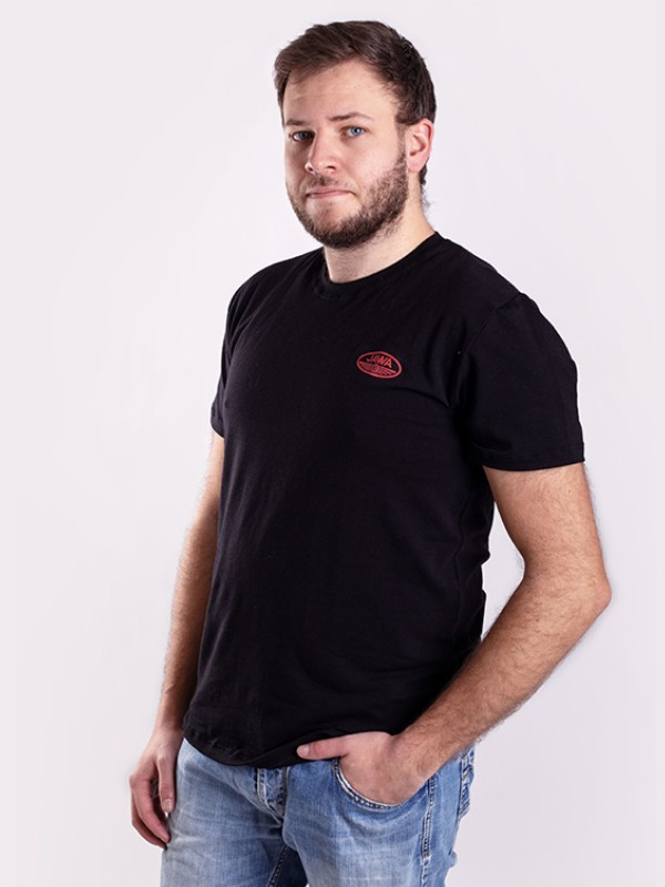 JAWA FAN pánské tričko z bambusových vláken s krátkým rukávem, černá