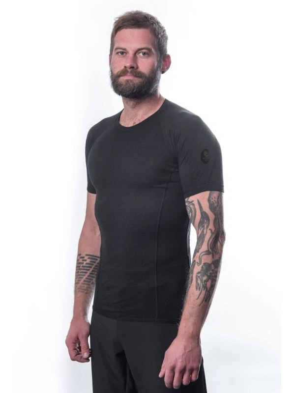 MERINO AIR NEW II SENSOR - pánské tričko s krátkým rukávem, černá