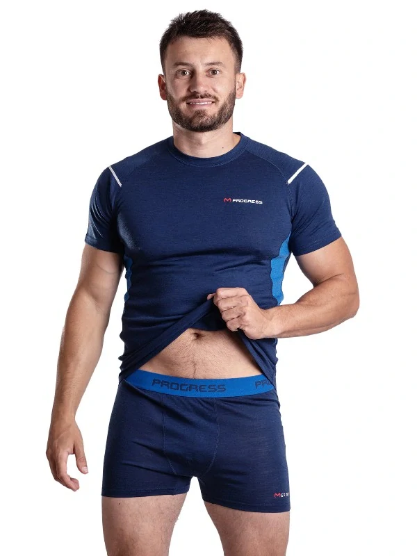 KAI MERINO pánské merino boxerky, tmavě modrá