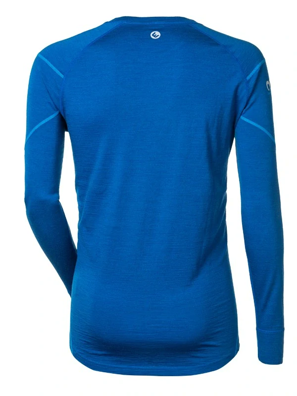 KOLIBRI dětské funkční merino tričko s dlouhým rukávem, modrý melír