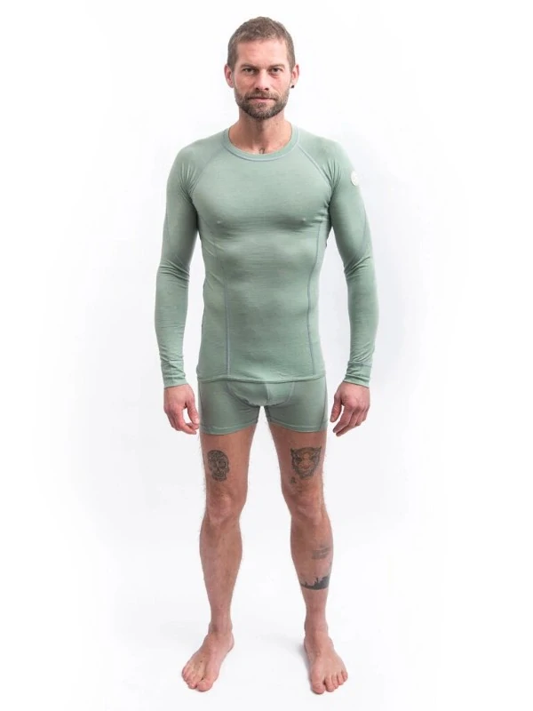 MERINO AIR SENSOR - pánské tričko s dlouhým rukávem, basil green