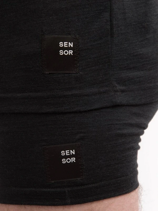 MERINO SENSOR CORDURA - pánské triko, krátký rukáv, černá