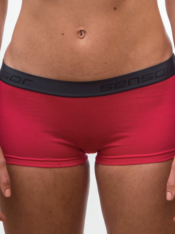 MERINO SENSOR ACTIVE - dámské kalhotky s nohavičkou, magenta